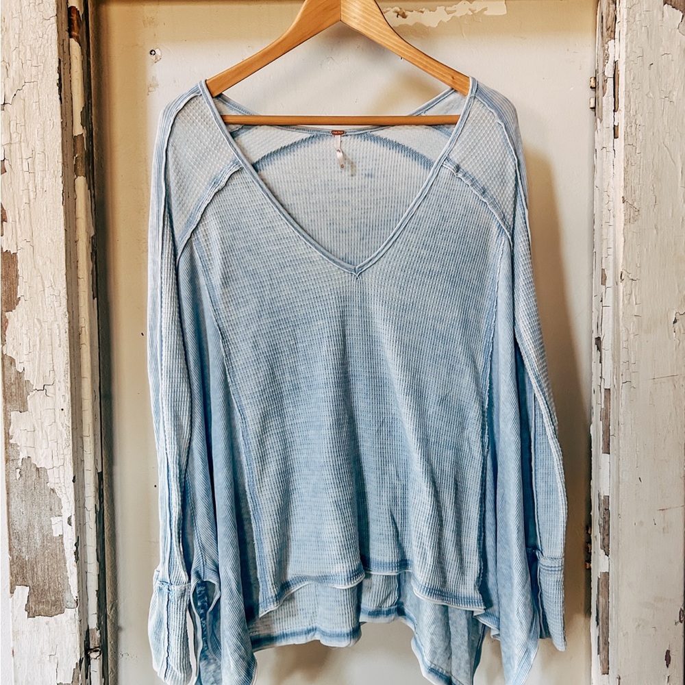 Light Blue V-Neck Sweater